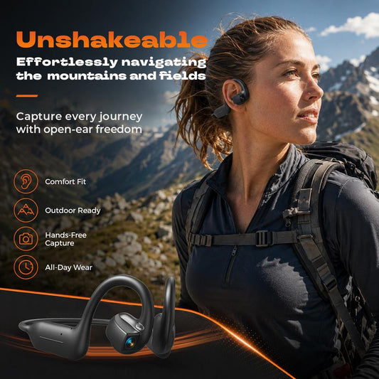 Headphones With 8MP EIS Stabilized Camera