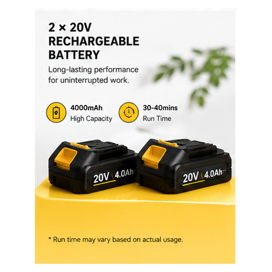 20V Cordless Pole Saw with Telescopic Extension