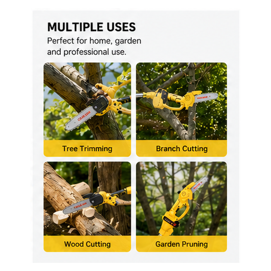 20V Cordless Pole Saw with Telescopic Extension
