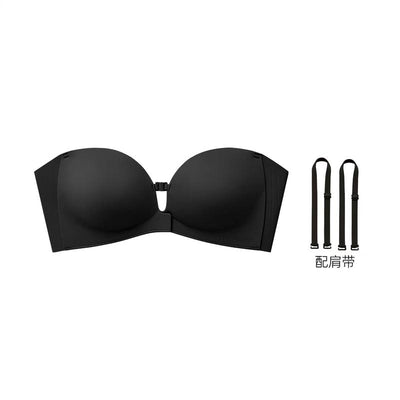 Womens Strapless Front Closure Bra Push Up