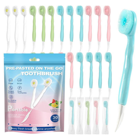 Set de Cepillos de Dientes Desechables 4 en 1 (Mini)