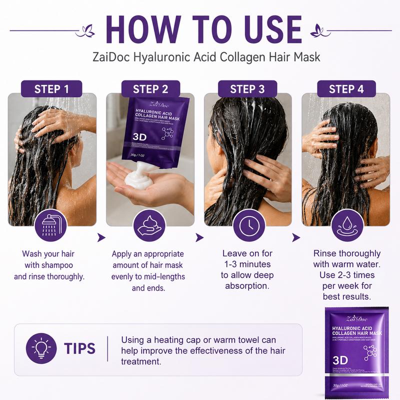 3D collagen hair mask (pack of 5pcs)