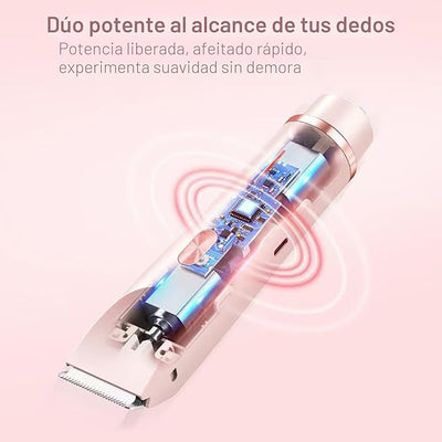 Afeitadora eléctrica para mujer de 2 en 1