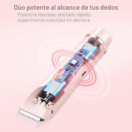 Afeitadora eléctrica para mujer de 2 en 1