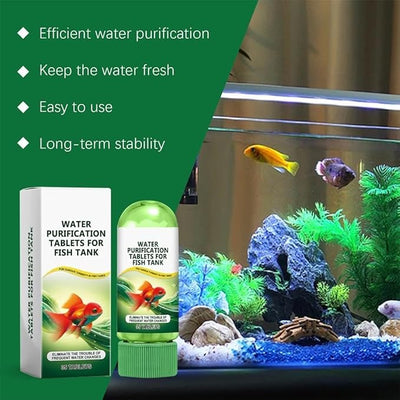 Tableta de agua para purificación rápida de agua, suministros para peces