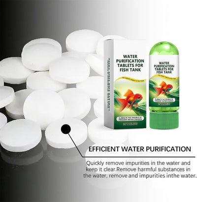 Tableta de agua para purificación rápida de agua, suministros para peces