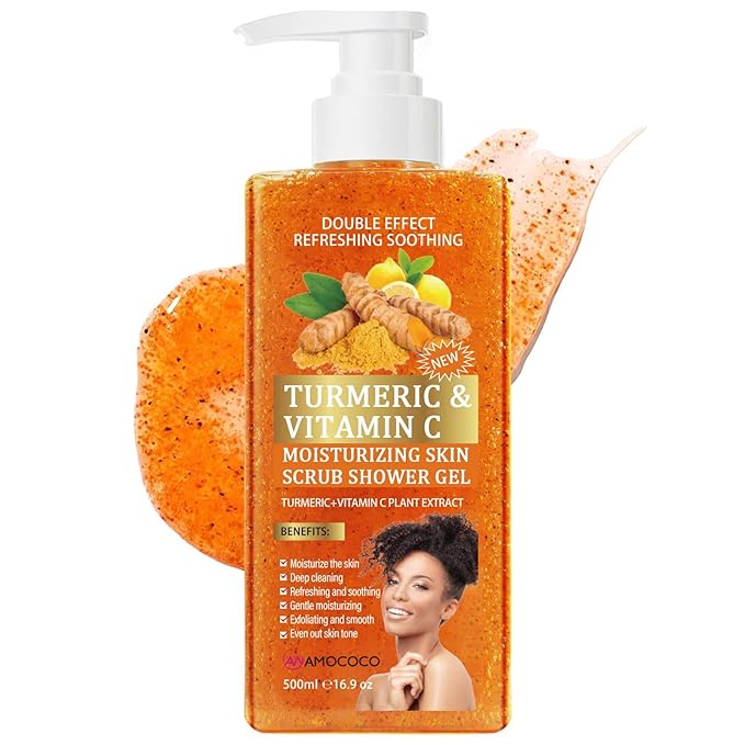 Body wash with vitamin C and orange turmeric