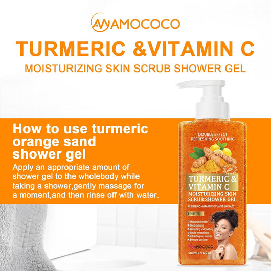 Gel de baño con vitamina C y cúrcuma de naranja