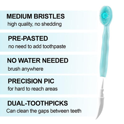 Set de Cepillos de Dientes Desechables 4 en 1 (Mini)