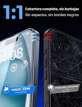 Protector de pantalla HD transparente para iPhone 16 Pro/iPhone 17