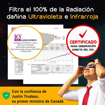 Gafas Eclipse Solar Homologadas