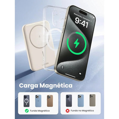 Ugreen PowerBank con Carga Inalámbrica Magsafe 5000mAh Beige