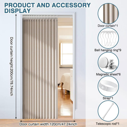 No Drilling Door Curtain