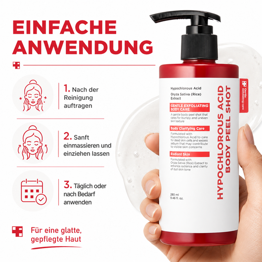 Hypochlorige Säure Körperpeeling-Spritze