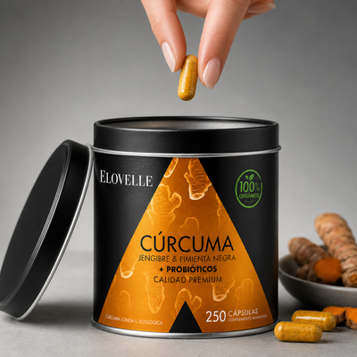 Cúrcuma con probióticos y pimienta negra
