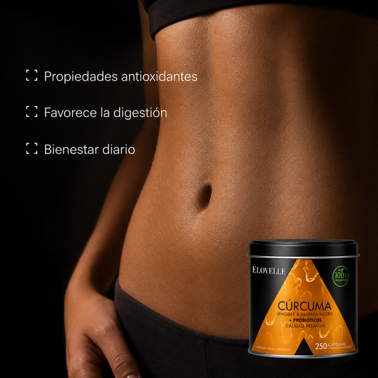 Cúrcuma con probióticos y pimienta negra
