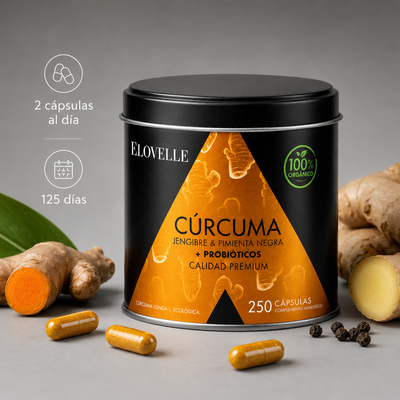 Cúrcuma con probióticos y pimienta negra