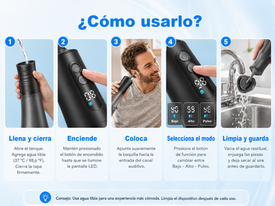 Lavadora eléctrica para limpieza de oídos