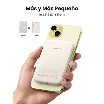 Ugreen PowerBank con Carga Inalámbrica Magsafe 5000mAh Beige