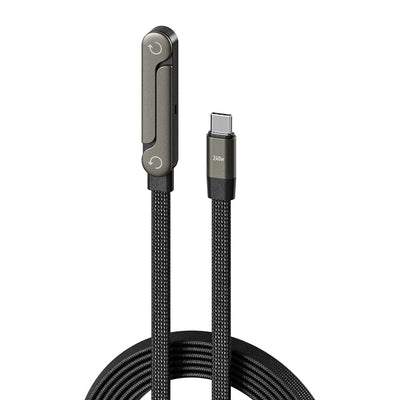 Cable de carga de 240 W con soporte, cable de datos tipo C para iPhone y Samsung