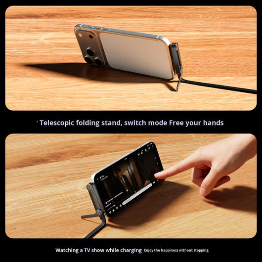 Cable de carga de 240 W con soporte, cable de datos tipo C para iPhone y Samsung