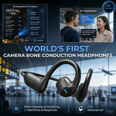 Headphones With 8MP EIS Stabilized Camera