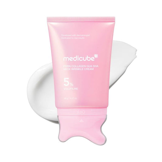 Crema para arrugas del cuello con PDRN y colágeno (con aplicador Gua Sha)