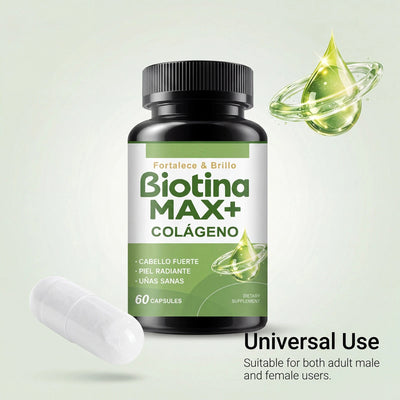 Biotina MAX+ con Colágeno, 60 Cápsulas